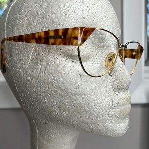 Missoni 90’s Vintage Tortoise Shell Gold Eyeglasses M165 358 Made in Italy